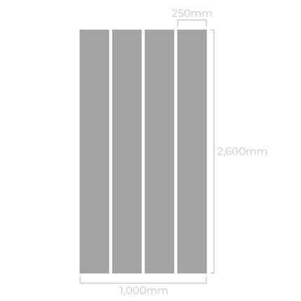 Neptune Venetian Marble 2.6mt x 250mm Pack of 4