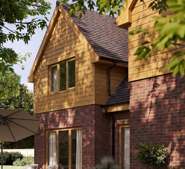 Golden Oak UPVC Shiplap Cladding