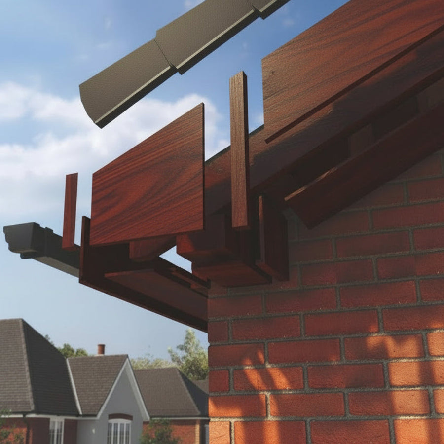 Rosewood UPVC Fascia & Soffit Board