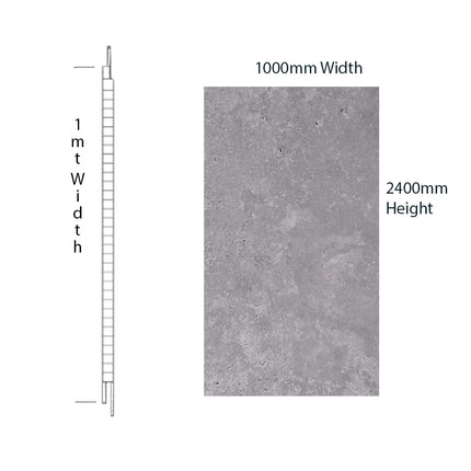Grey Concrete Neptune 1mt PVC Wall Panel