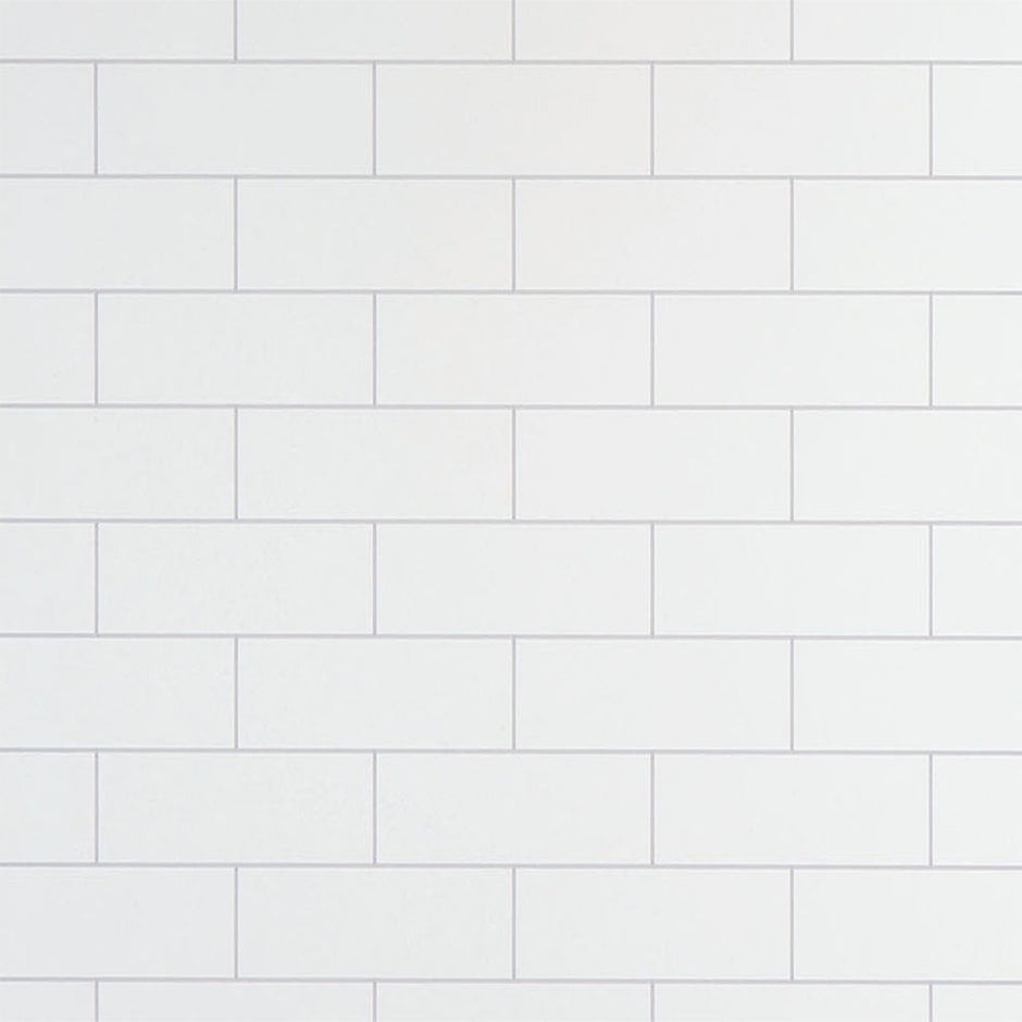 White London Tile Effect PVC Panels - 1m Wide Matt Groutline Cladding ...