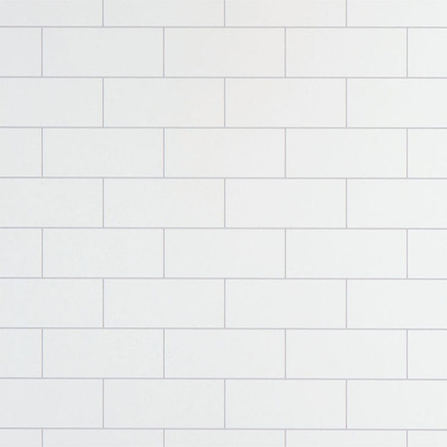 Matt White London Tile Neptune 1mt PVC Wall Panel