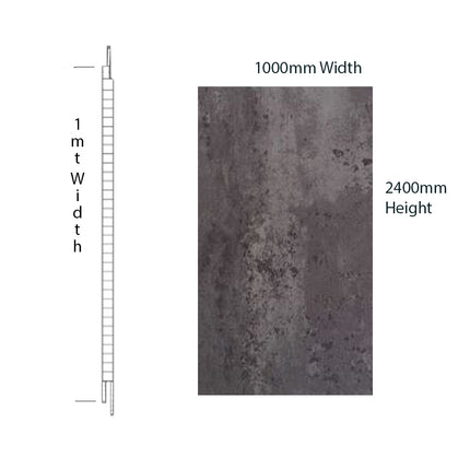 Retro Metallic Neptune 1mt PVC Wall Panel