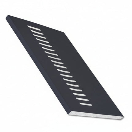 Anthracite Vented UPVC Soffit Board on a white background