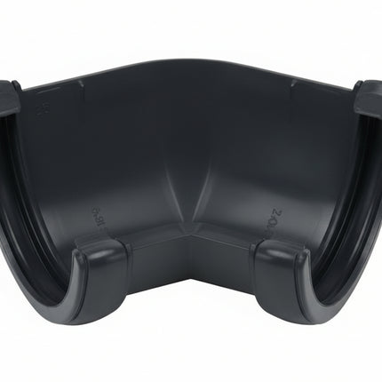 Floplast Round 135 Degree Gutter Angle - Anthracite Grey