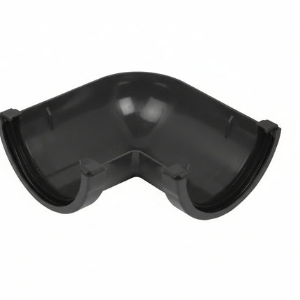 Floplast Round 90 Degree Gutter Angle - Anthracite Grey
