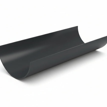 Anthracite Grey plastic gutter on a white background