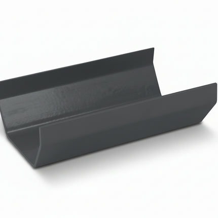 Anthracite Square 4mt UPVC gutter on a white background