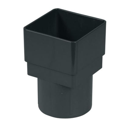 Anthracite Grey FloPlast Square to Round Downpipe Adaptor