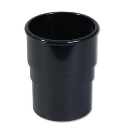 Floplast Round Downpipe Socket - Black