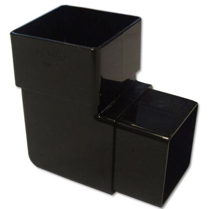 Black FloPlast Square 92.5 Degree Offset Bend