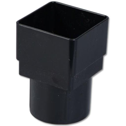 Black FloPlast Square to Round Downpipe Adaptor