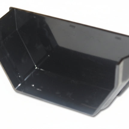 Black Square Internal Stop End, Floplast Brand on a white backround