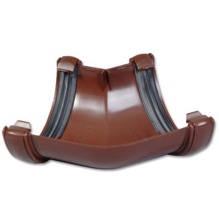 Floplast Round 135 Degree Gutter Angle - Brown