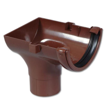 Floplast Round Stop End Outlet - Brown