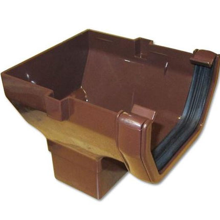 Brown FloPlast Square Stop End Outlet