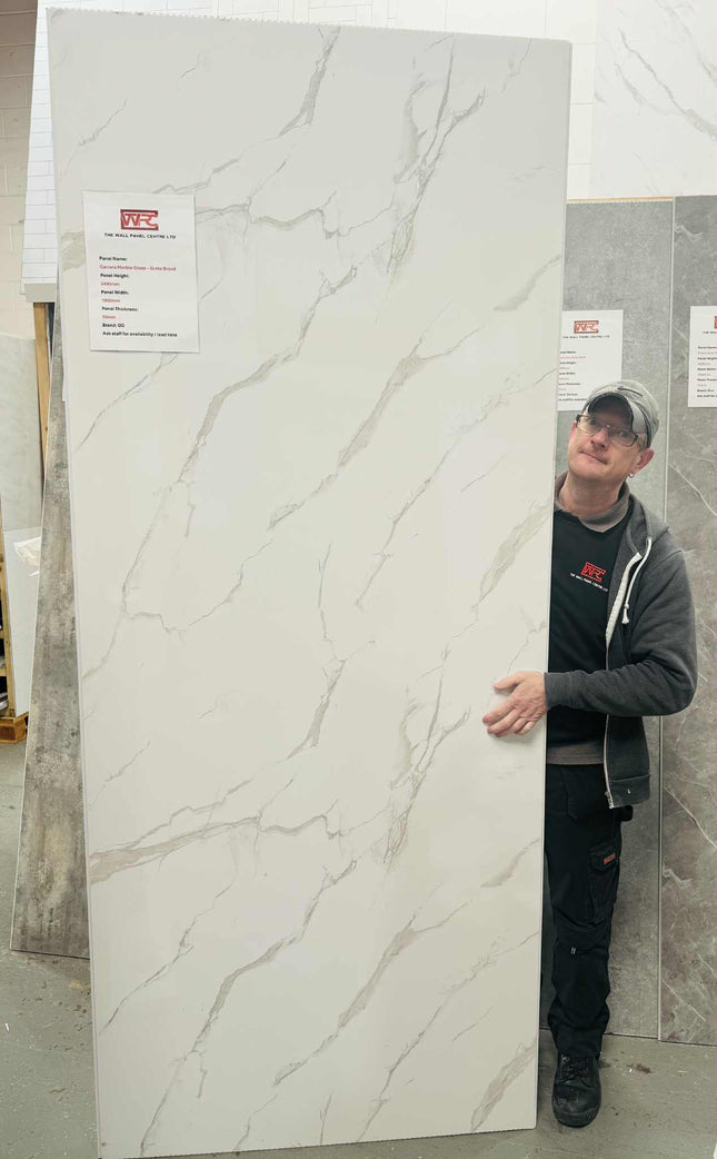 RothPanel Carrara Marble Gloss 2.4mt x 1mt