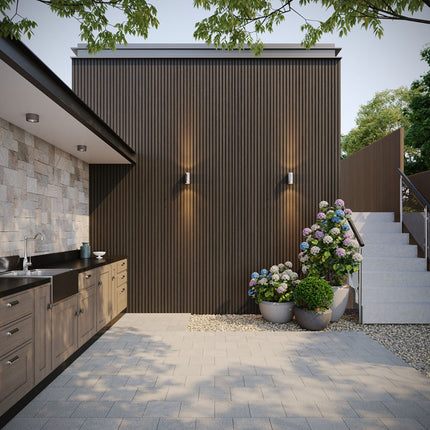 Roth-Slat Composite SlatWall Cladding - Chocolate Brown