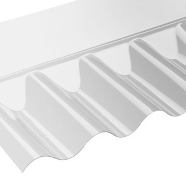 Clear Corrugated Roof Sheet Wall Flashing – 3" Standard Profile