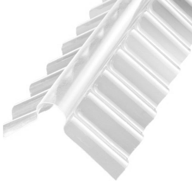 Clear Corrugated Roof Sheet Ridge Flashing – 3" Standard Profile