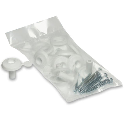 Polycarbonate Fixing Buttons White