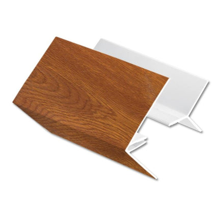 5m Golden Oak UPVC 2 Part External Corner Trim