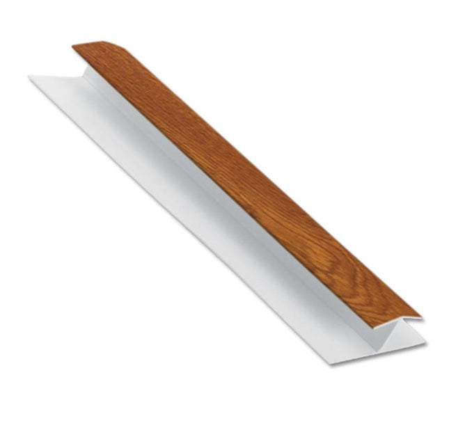 5m Golden Oak UPVC Shiplap Cladding H Joint