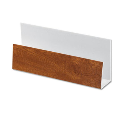 5m Golden Oak UPVC Shiplap Cladding U Trim