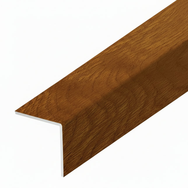 5m Golden Oak UPVC 50mm x 50mm External Angle