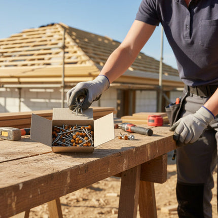 Golden Oak Fascia PVC Fixing Pins / Nails