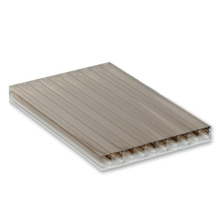 25mm Bronze on Opal Multiwall Polycarbonate Roof Sheet