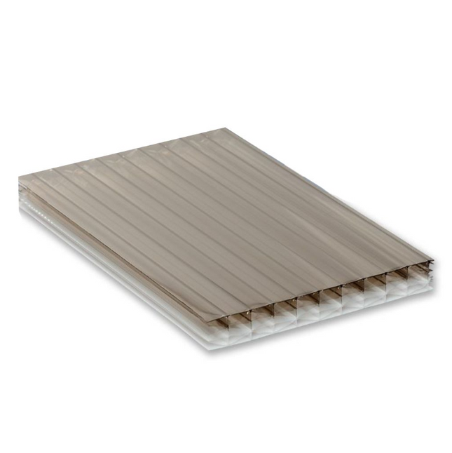 25mm Bronze on Opal Multiwall Polycarbonate Roof Sheet