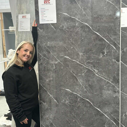 RothPanel Pietra Marble Anthracite Gloss 2.4mt x 1mt