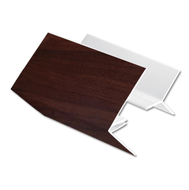 5m Rosewood UPVC 2 Part External Corner Trim