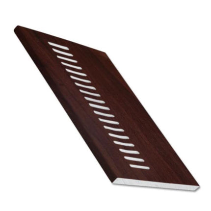 9mm Rosewood Ventilated UPVC Soffit Board - 5mt Lengths