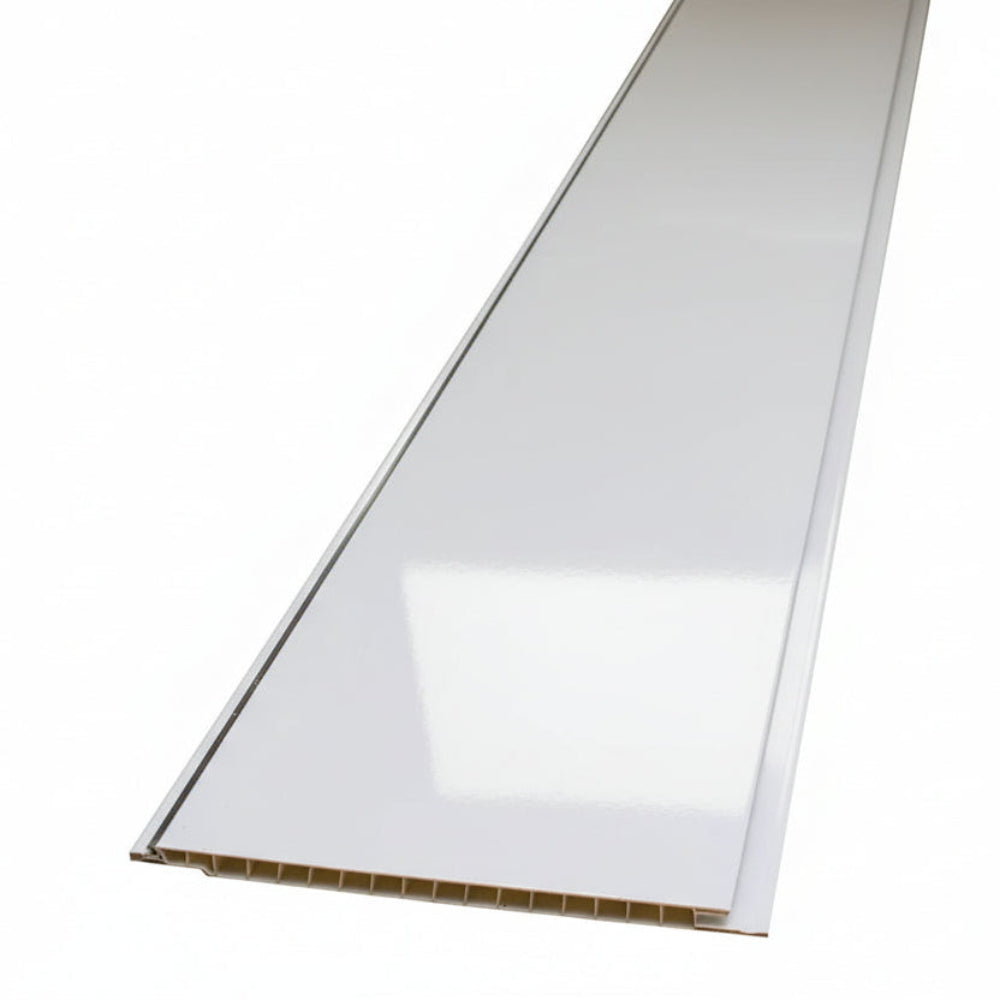 White Net Panel 3m Single Chrome Strip White Gloss Ceiling Panels | 200mm x 10mm – The ...