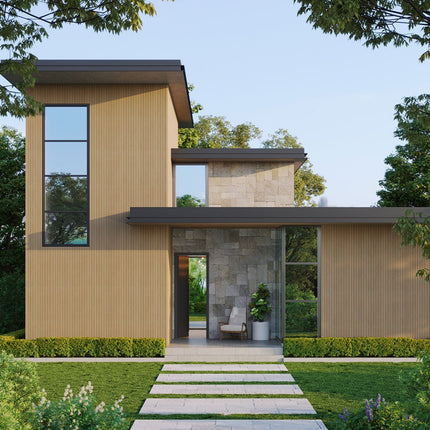 Roth-Slat Composite SlatWall Cladding - Teak