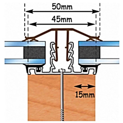 Snap Down Glazing Bar White 10mm, 16mm & 25mm