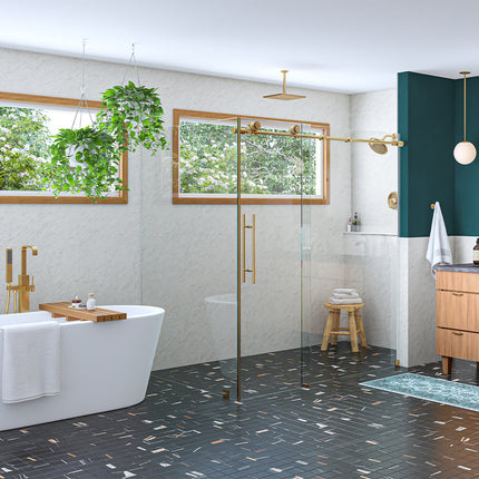 Carrara Marble Mermaid Bathroom & Shower Wall Panel