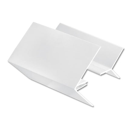 5m White UPVC 2 Part External Corner Trim for Shiplap Cladding