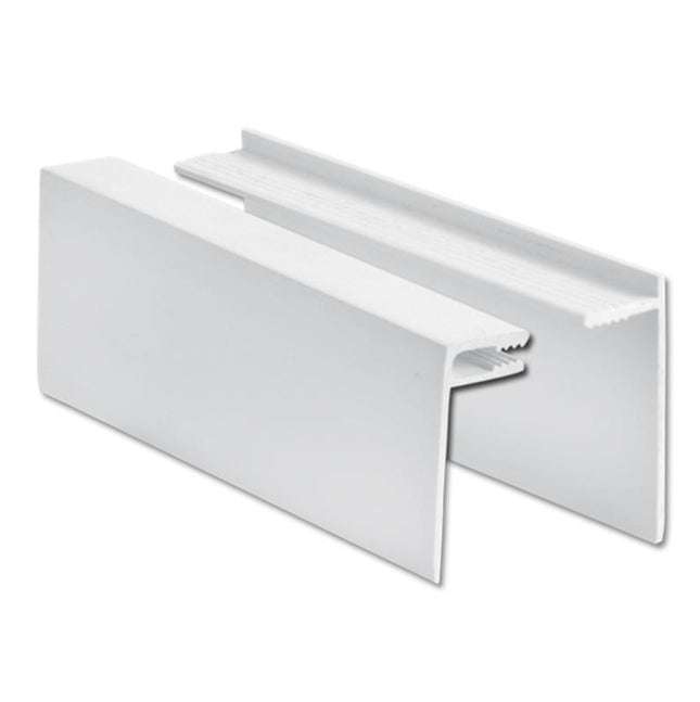 5m White UPVC 2 Part Edge Trim for Shiplap Cladding