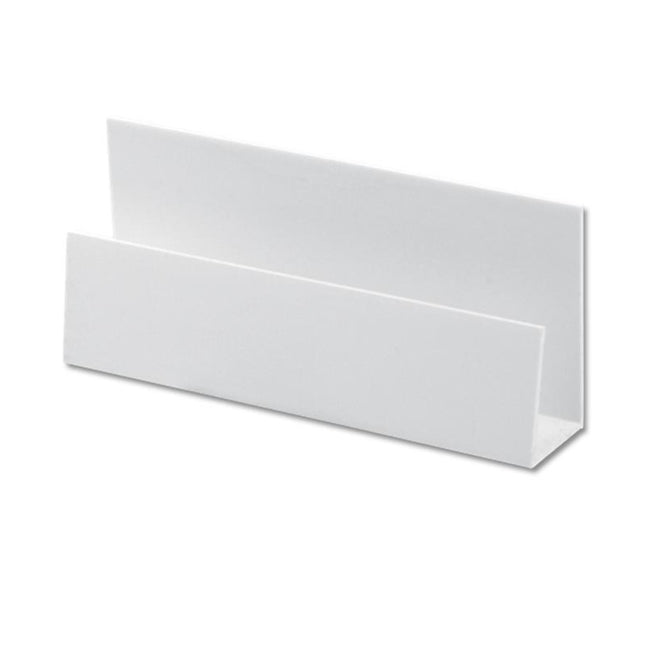 5m White UPVC Shiplap Cladding U Trim