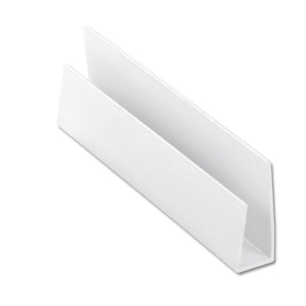 White Soffit Board J Trim (Edge Trim) 5mt Length