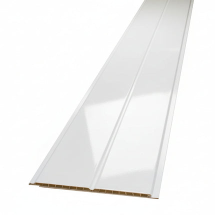 4mt White V Groove Ceiling Panel on a white background
