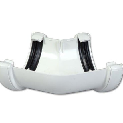 Floplast Round 135 Degree Gutter Angle - White