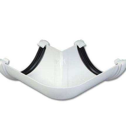 Floplast Round 90 Degree Gutter Angle - White