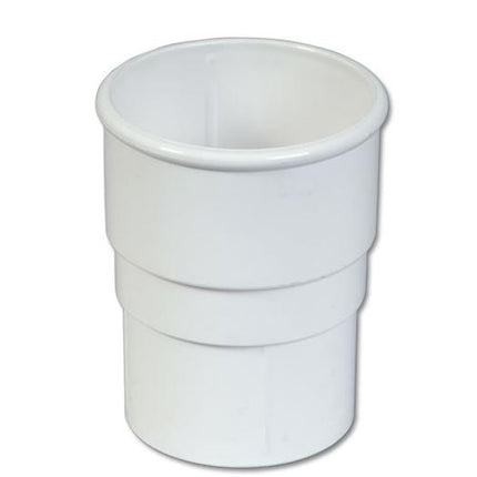 Floplast Round Downpipe Socket - White