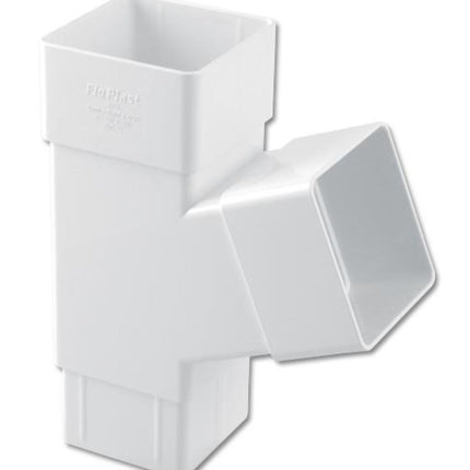 White FloPlast Square 112° Branch