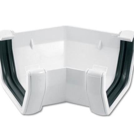 White FloPlast Square 135-Degree Gutter Angle