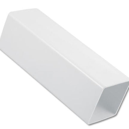 White FloPlast Square Downpipe on a white backround
